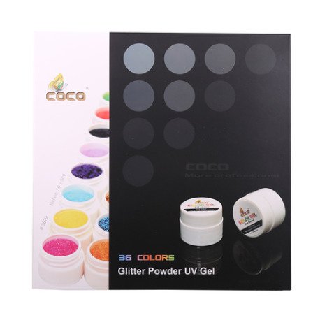 Set geluri color Coco 36 culori Glitter Powder